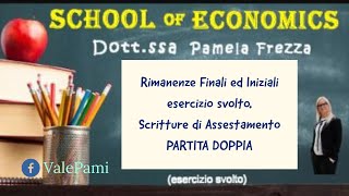 Rimanenze finali ed iniziali esercizio svolto scritture di assestamento partita doppia maturità [upl. by Enirak]