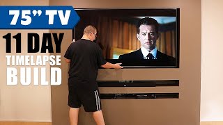 TV Wall Niche for 75quot TV  Time Lapse Build Over 11 Days [upl. by Elamor]