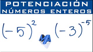 Potenciacion de numeros enteros [upl. by Salocin473]