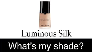 Find Your Shade  Armani Luminous Silk Foundation [upl. by Stalk]