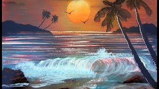 Ocean Sunset Spray Paint Art [upl. by Hudis]