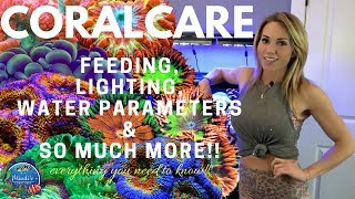 Coral Care  Feeding Lighting Reef Parameters amp More  Mindis Coral Reef [upl. by Tucky]