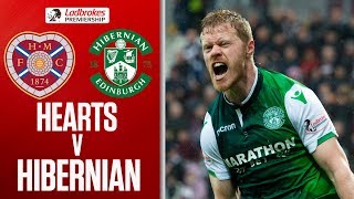 Hearts 12 Hibernian  Horgan Double Earns Hibees Tynecastle Victory  Ladbrokes Premiership [upl. by Anidam]