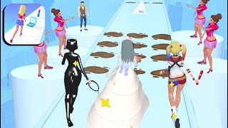 👰 Makeover Run 💄👗 All Levels Gameplay Androidios [upl. by Enelyw]