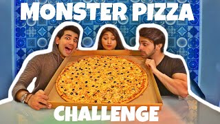 MONSTER PIZZA Challenge  Rimorav Vlogs [upl. by Saidnac]