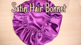 DIY  HOW TO MAKE A SATIN  SILK BONNET [upl. by Alegnad]