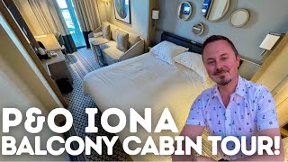 PampO Iona Cruise Ship Standard Balcony Tour amp Review [upl. by Amitaf]