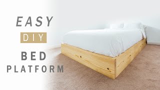 Easy DIY Bed Platform with plans  How To Make [upl. by Melessa]