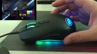 Redragon Stormrage gaming mouse  RGB effects and software [upl. by Greff]