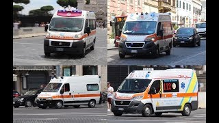 Compilation Ambulanze di Roma in sirena  Italian ambulances responding in Rome [upl. by Noedig775]