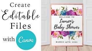 How To Create Editable Digital Products To Sell On Etsy for Passive Income Using Canva [upl. by Dimo]