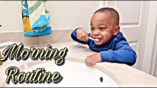 DJ amp KYRIES MORNING ROUTINE 🚿👶🏽 [upl. by Sherill]