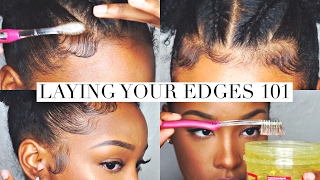 How to lay your edges for beginners  FabulousBre [upl. by Dionne625]