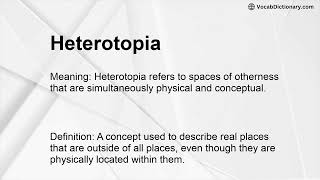 Heterotopia Meaning [upl. by Namlaz]