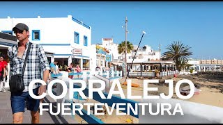 4K Corralejo Fuerteventura Canary Islands beach amp Town Virtual walk [upl. by Aldred]