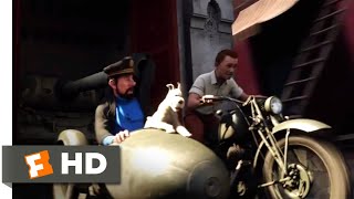 The Adventures of Tintin 2011  The Motorcycle Chase Scene 810  Movieclips [upl. by Nauqit]