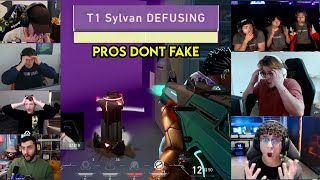 Valorant ProsStreamers Reacts To T1 Sylvan Sticking Defuse CLUTCH Against G2 In VCT [upl. by Ruben]