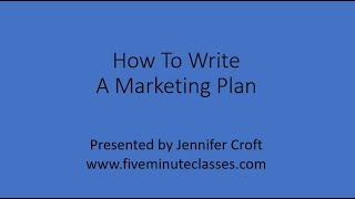 How To Write A Marketing Plan [upl. by Oah]