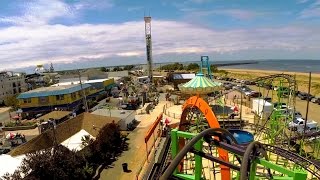 Looping Star front seat onride HD POV 60fps Keansburg Amusement Park [upl. by Trahurn206]