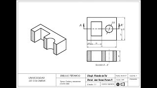 Taller 15  AutoCAD 2D Cortes y secciones Autocad 2D [upl. by Rollins]