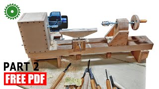 Wooden Lathe Making 2  DIY [upl. by Ailaroc83]