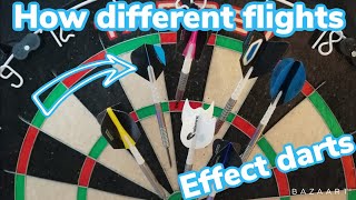 How changing flights effects the darts [upl. by Parrish]