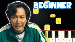 Squid Game Theme Song  Beginner Piano Tutorial  Easy Piano [upl. by Adiene]