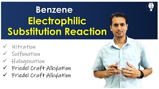 Benzene Part 7 Electrophilic Substitution Reactions  Friedel Crafts Alkylation and Acylation [upl. by Neerroc]