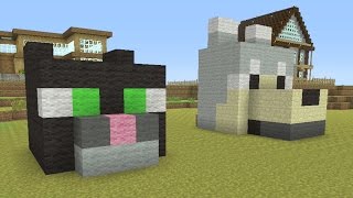 Minecraft Tutorial How to make a EASY Dog and Cat House [upl. by Enidlarej588]