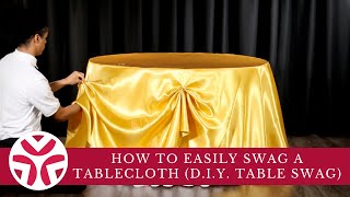 How to Easily Swag a Tablecloth DIY Table Swag [upl. by Akcir729]