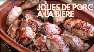 Joues de porc tendres braisées à la bière en cocotte  Römertopf  Recette  229 [upl. by Orpha]