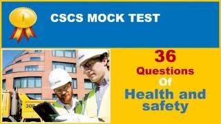 CSCS Test  Health and Safety  36 popular questions [upl. by Seaden]