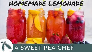 Homemade Lemonade  4 Easy Lemonade Recipes  A Sweet Pea Chef [upl. by Merton]