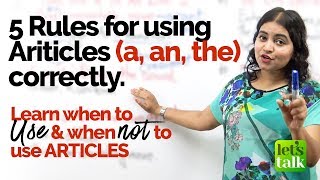 5 Advanced Rules to use Articles an an the correctly  Mistakes with Articles  English Grammar [upl. by Nedlog613]