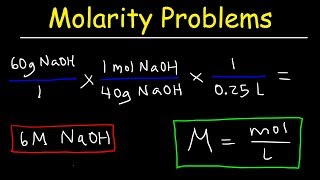 Molarity Practice Problems [upl. by Ayyidas]