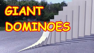 GIANT DOMINOES  World’s BIGGEST domino simulation [upl. by Aeriela]