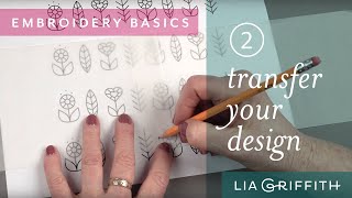 Embroidery for Beginners Transfer Your Design to Fabric [upl. by Yelsa]