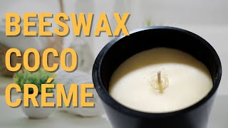 How To Make Beeswax Coco Créme Wax Candles  DIY Candle Making [upl. by Eimia373]