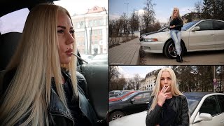 Ekaterina is smoking while driving her car [upl. by Folger600]