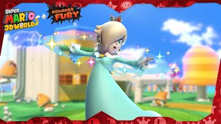 Super Mario 3D World for Switch ᴴᴰ Full Playthrough All Green Stars amp Stamps Solo Rosalina [upl. by Simaj]