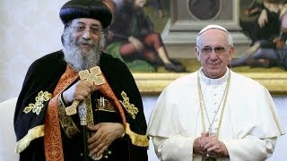 Egypts Coptic Pope Tawadros II on historic Vatican visit [upl. by Renata]