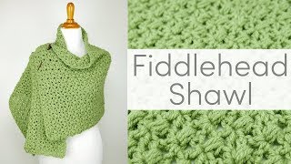 Crochet The Beautiful Fiddlehead Shawl Beginner Friendly [upl. by Sissel72]