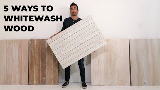 5 DIY White Wash Finishes for Wood [upl. by Enitsirc397]