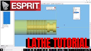 Esprit CAM Lathe Tutorial [upl. by Yesllek]