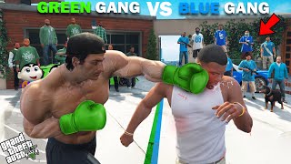 Shinchan Green Gang VS Franklin Blue Gang Fight Challenge In GTA 5 [upl. by Adamec]