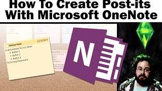 How To Create Sticky Postit Notes With OneNote 2013 [upl. by Publias]