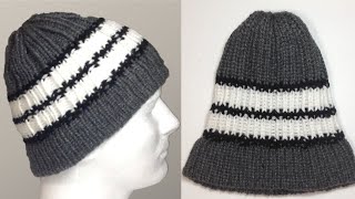 GORRO Fácil Para HOMBRE  Tutorial para Principiantes [upl. by Airdnek]