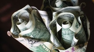 DIY Origami Rose Money  Superholly [upl. by Proctor930]