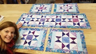 Donnas FREE PATTERN 2 Charm Packs  4 Placemats AND Table Runner [upl. by Pratte]