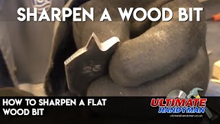 How to sharpen a flat wood bit [upl. by Bandler]